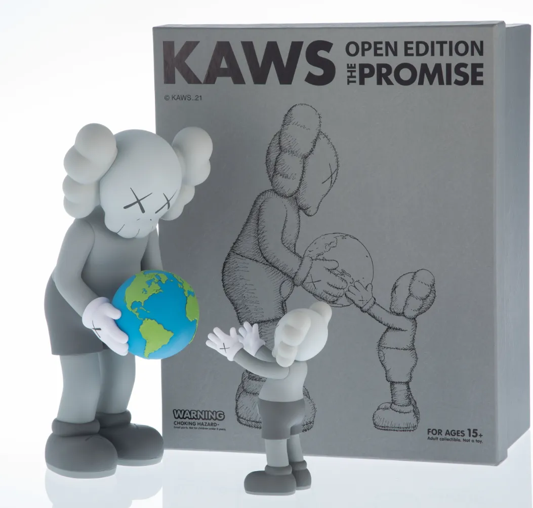 The Promise Grey Vinyl Art Toy Sculpture by Kaws- Brian Donnelly