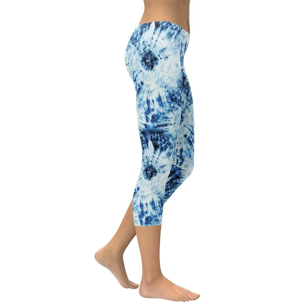 Tie Dye Indigo Capris