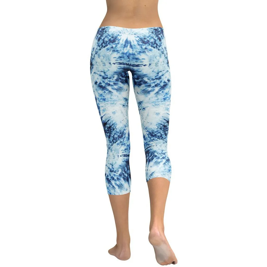 Tie Dye Indigo Capris