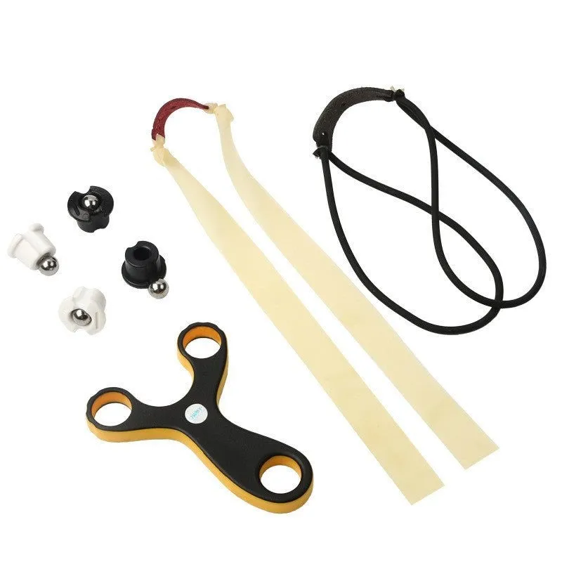 Tied-Free Card Ball Bow Round Rubber Dual-Use Slingshot