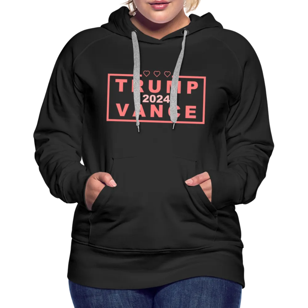 Trump Vance 2024 Women’s Premium Hoodie (Pink Letters)