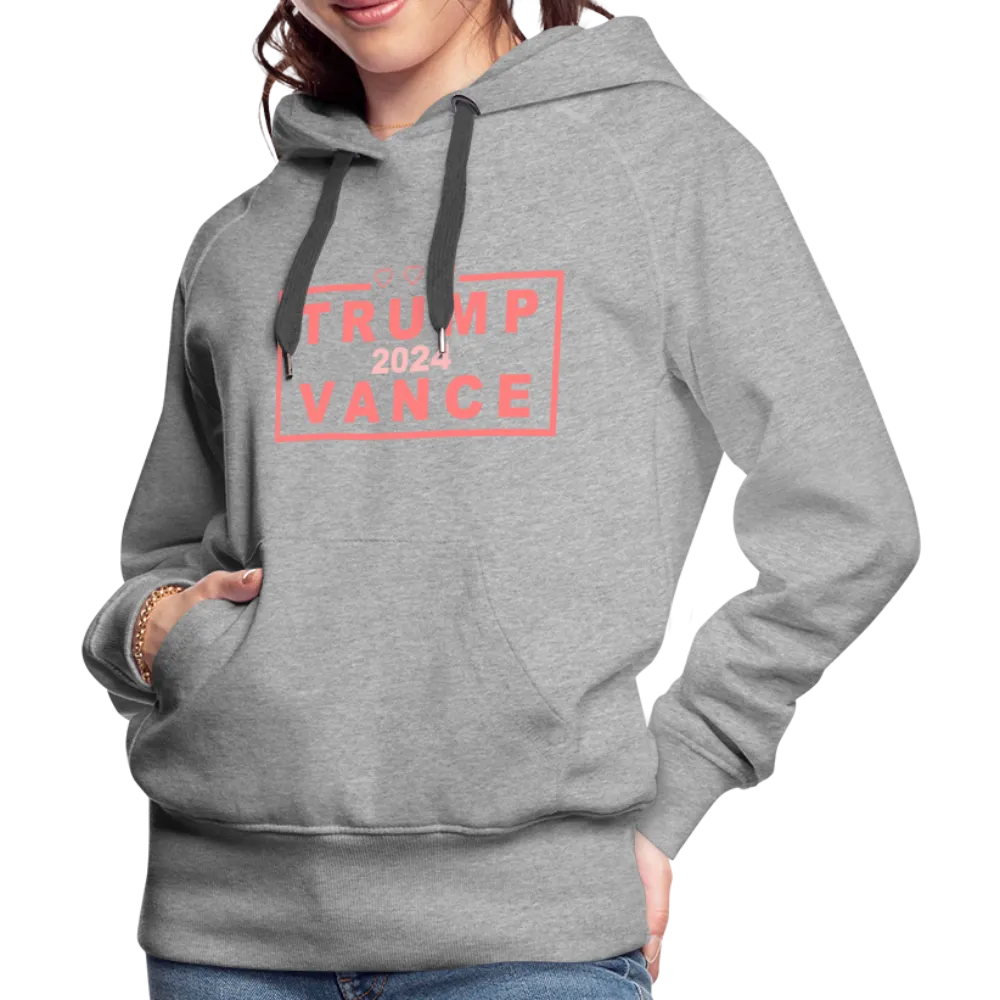 Trump Vance 2024 Women’s Premium Hoodie (Pink Letters)