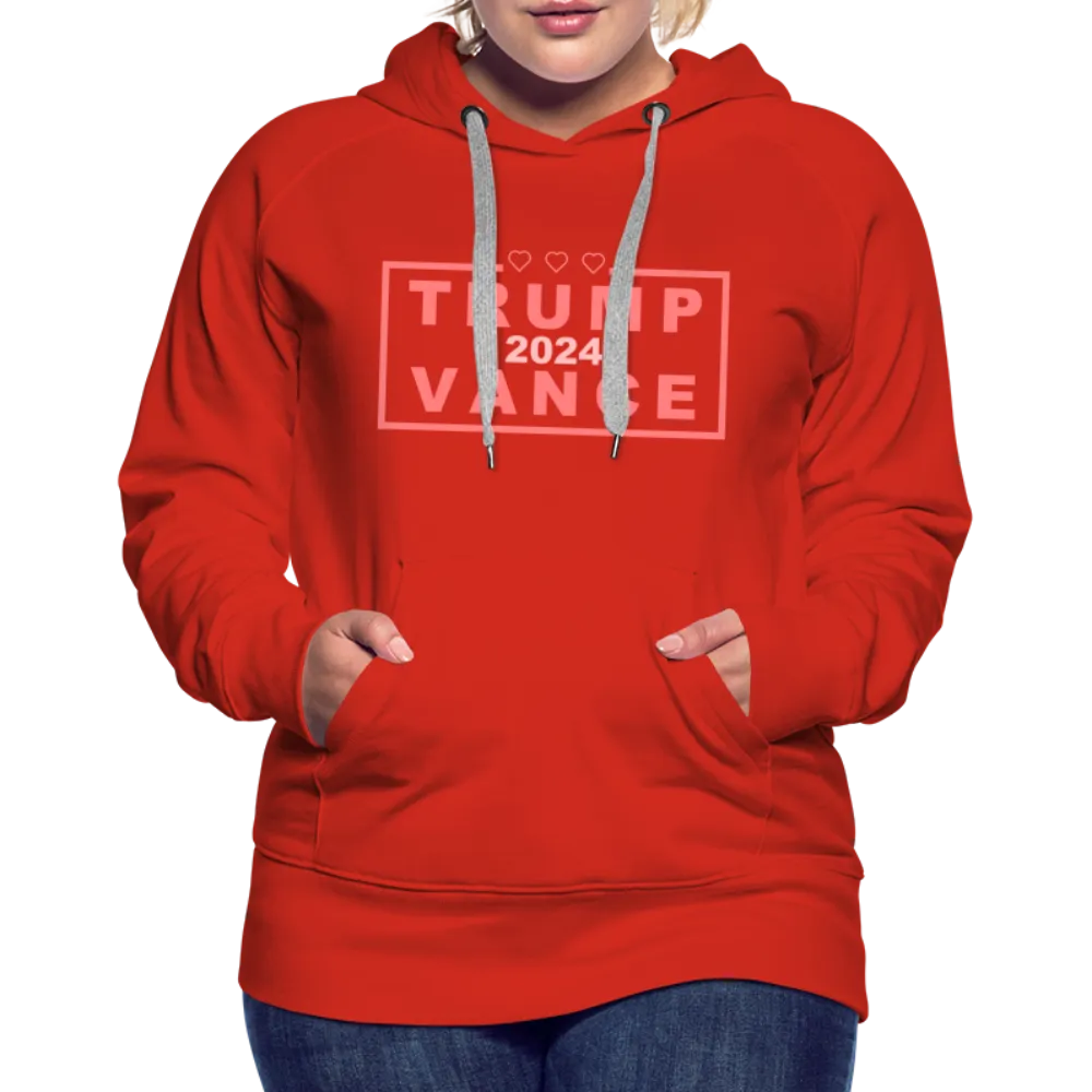 Trump Vance 2024 Women’s Premium Hoodie (Pink Letters)