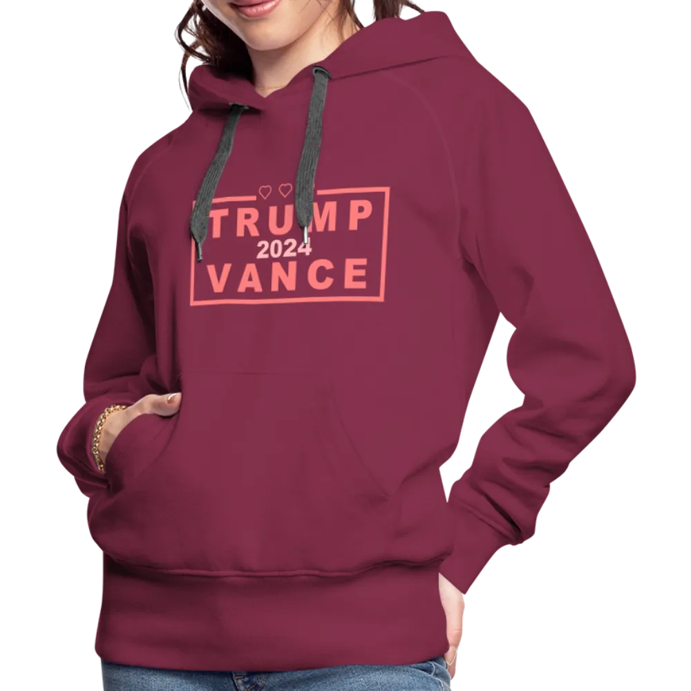 Trump Vance 2024 Women’s Premium Hoodie (Pink Letters)