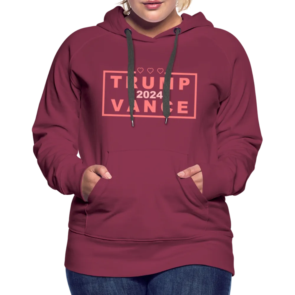 Trump Vance 2024 Women’s Premium Hoodie (Pink Letters)