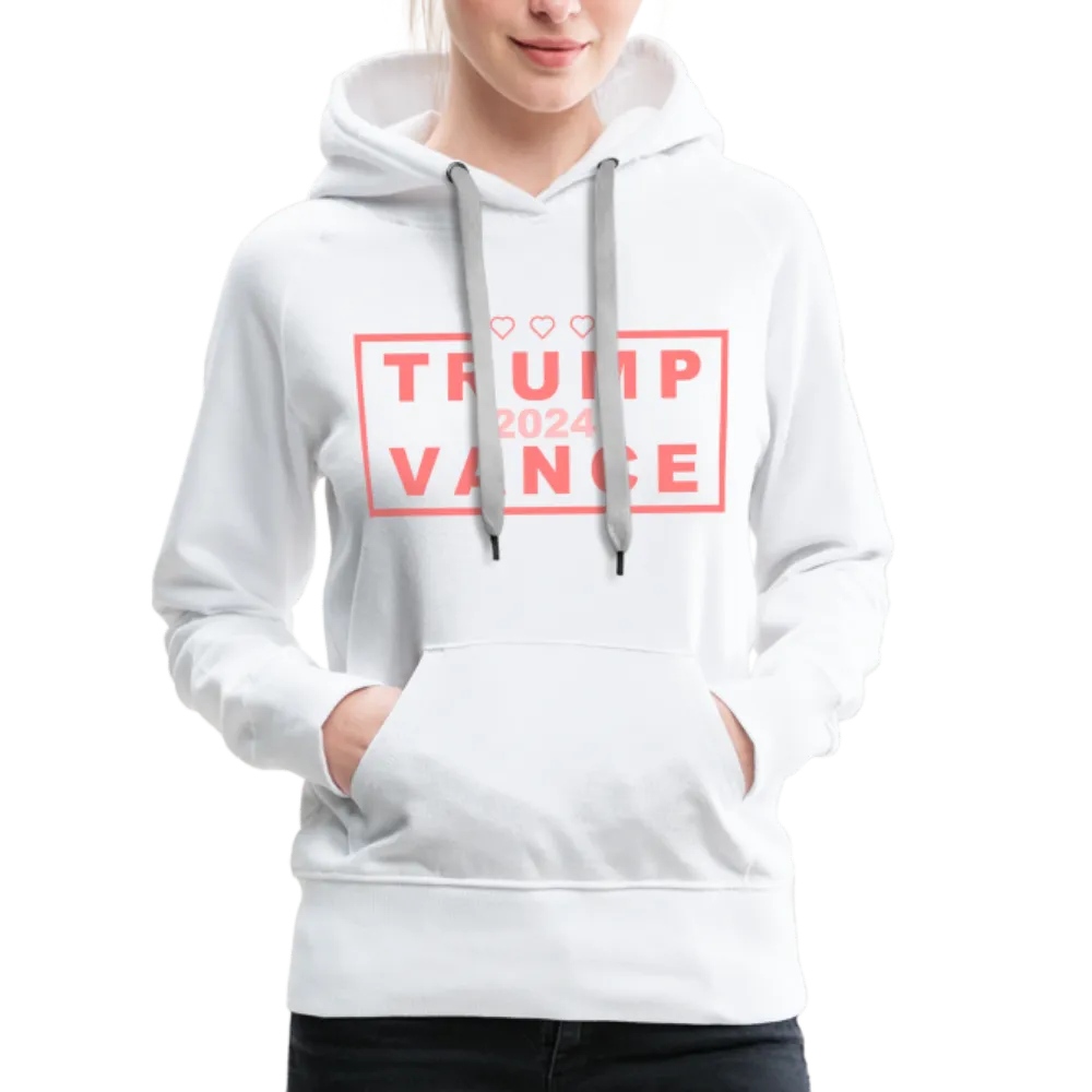 Trump Vance 2024 Women’s Premium Hoodie (Pink Letters)