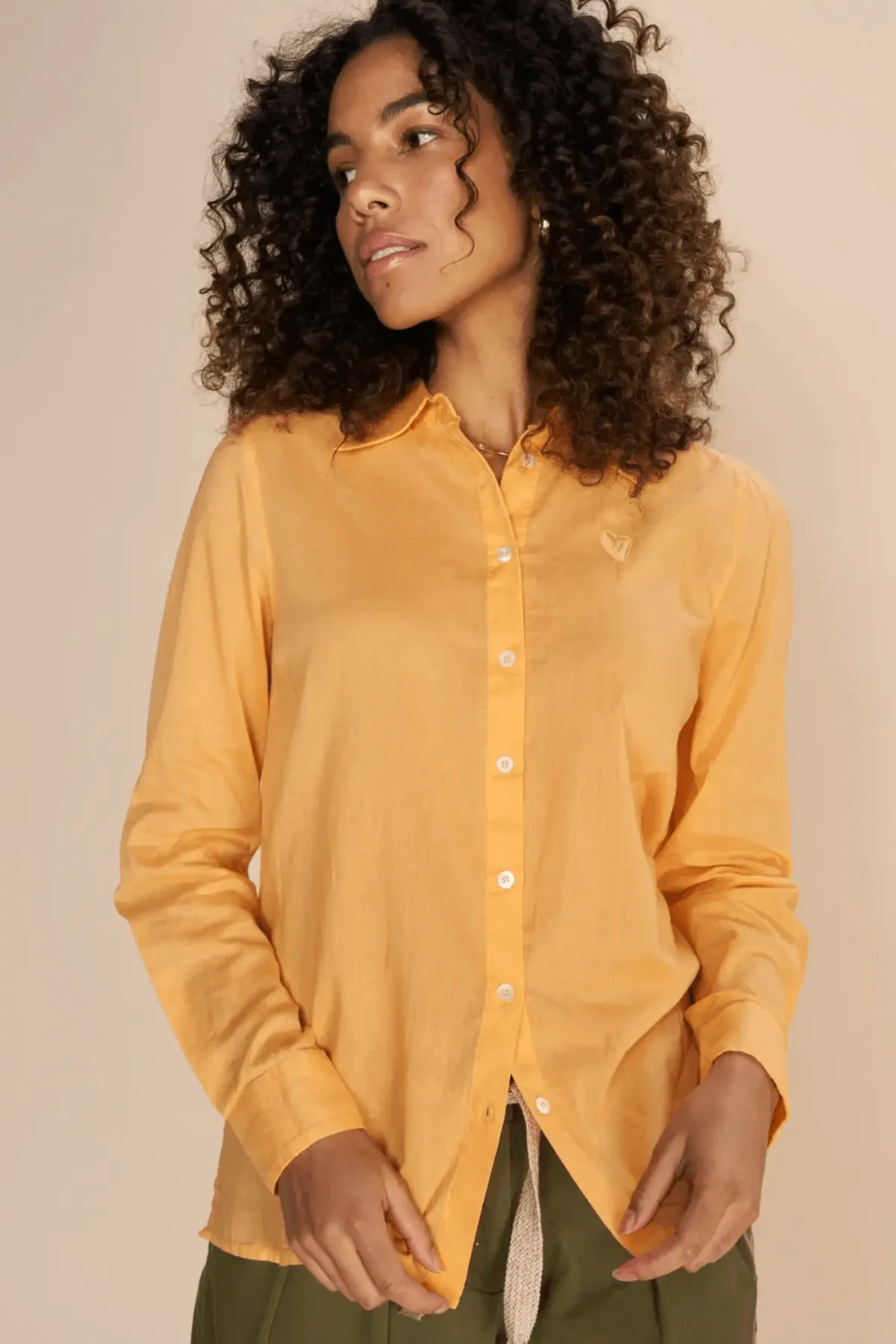 VINA VOILE SHIRT BLAZING ORANGE