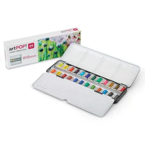 Watercolor Half Pan Sets - Set of 24