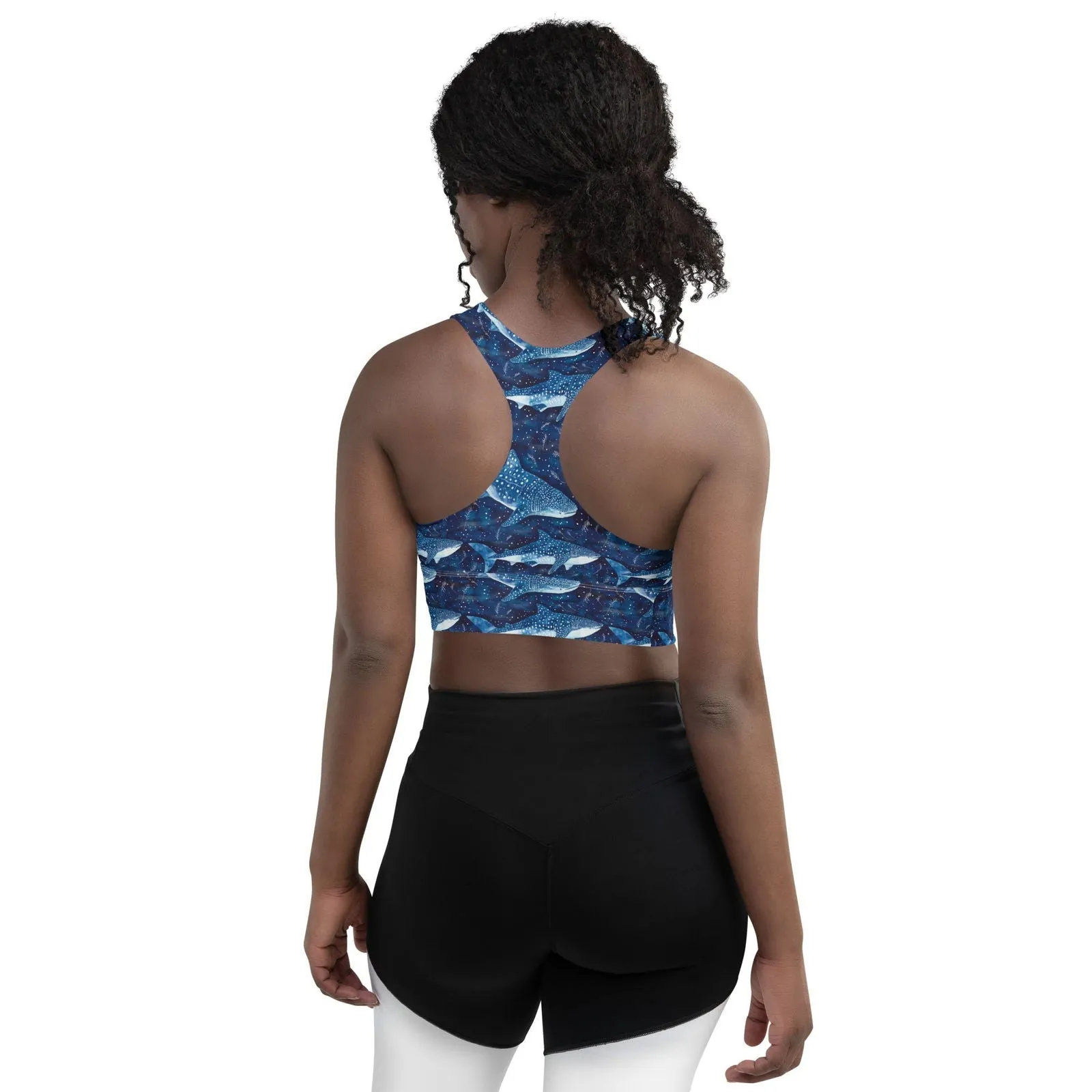 Whale Shark Dream Eco Sports Bra Top