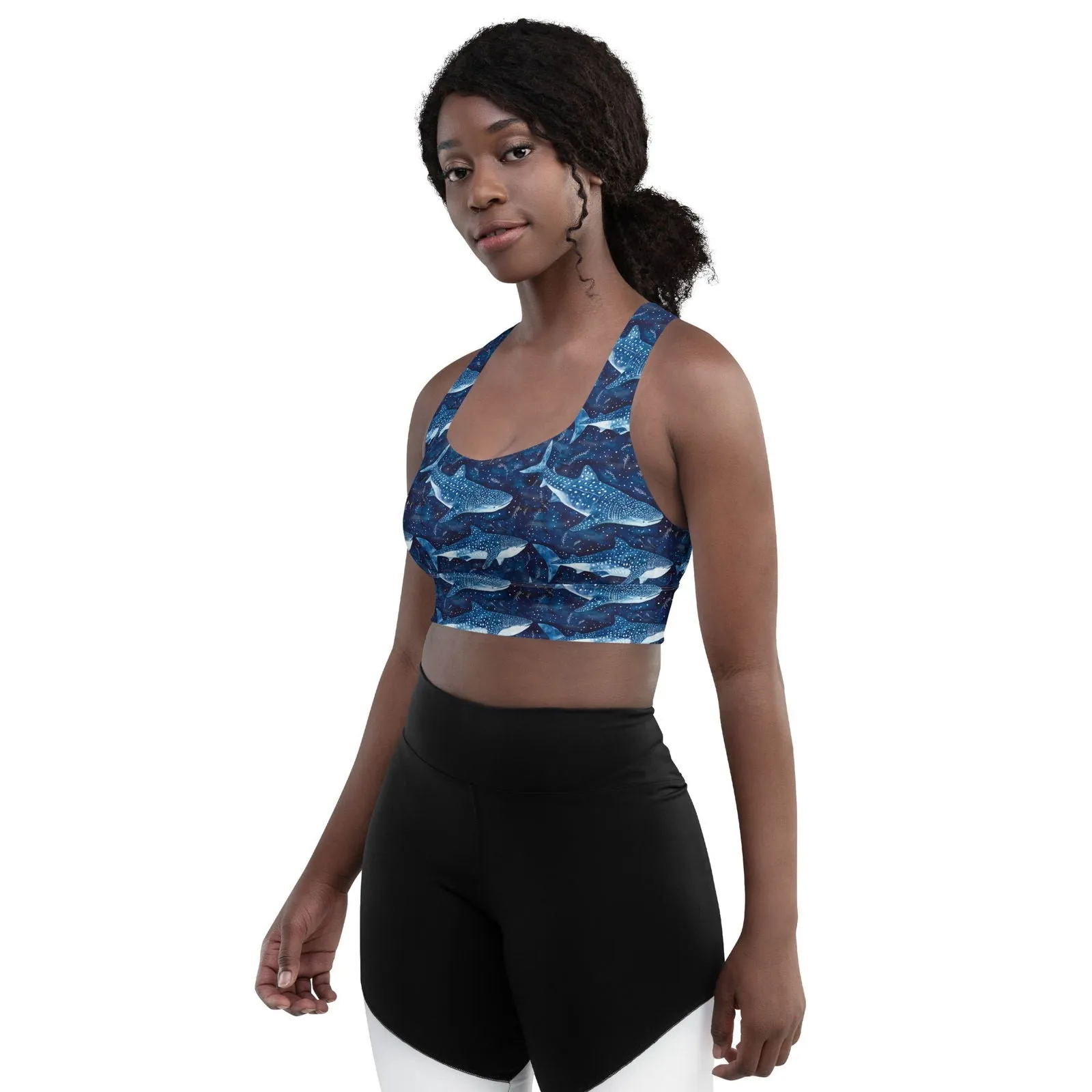 Whale Shark Dream Eco Sports Bra Top