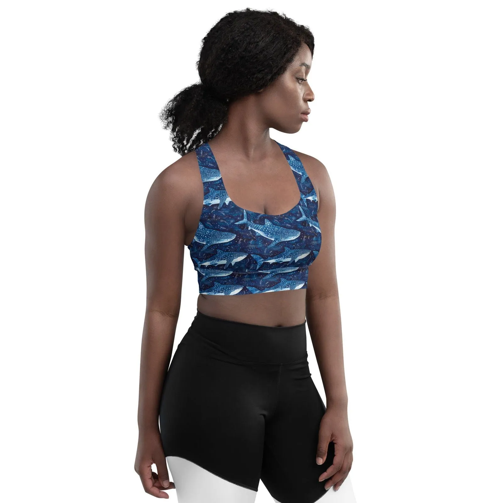 Whale Shark Dream Eco Sports Bra Top