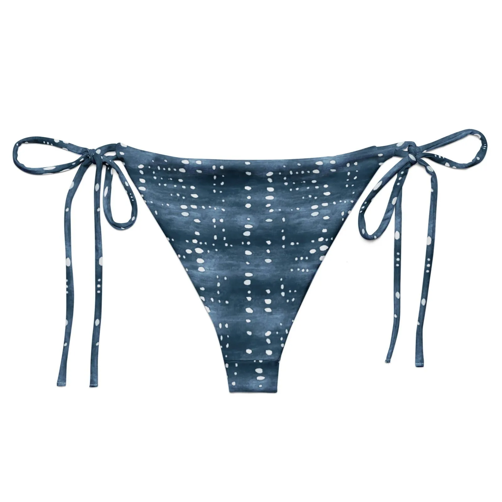 Whale Shark Print Eco String Bikini Bottom