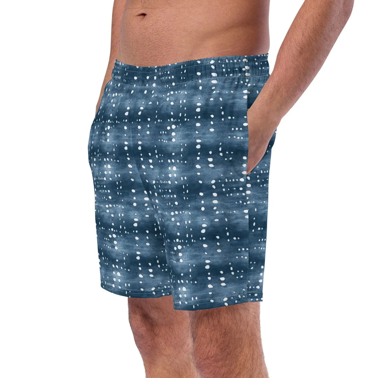 Whale Shark Print Men's Swim Trunks