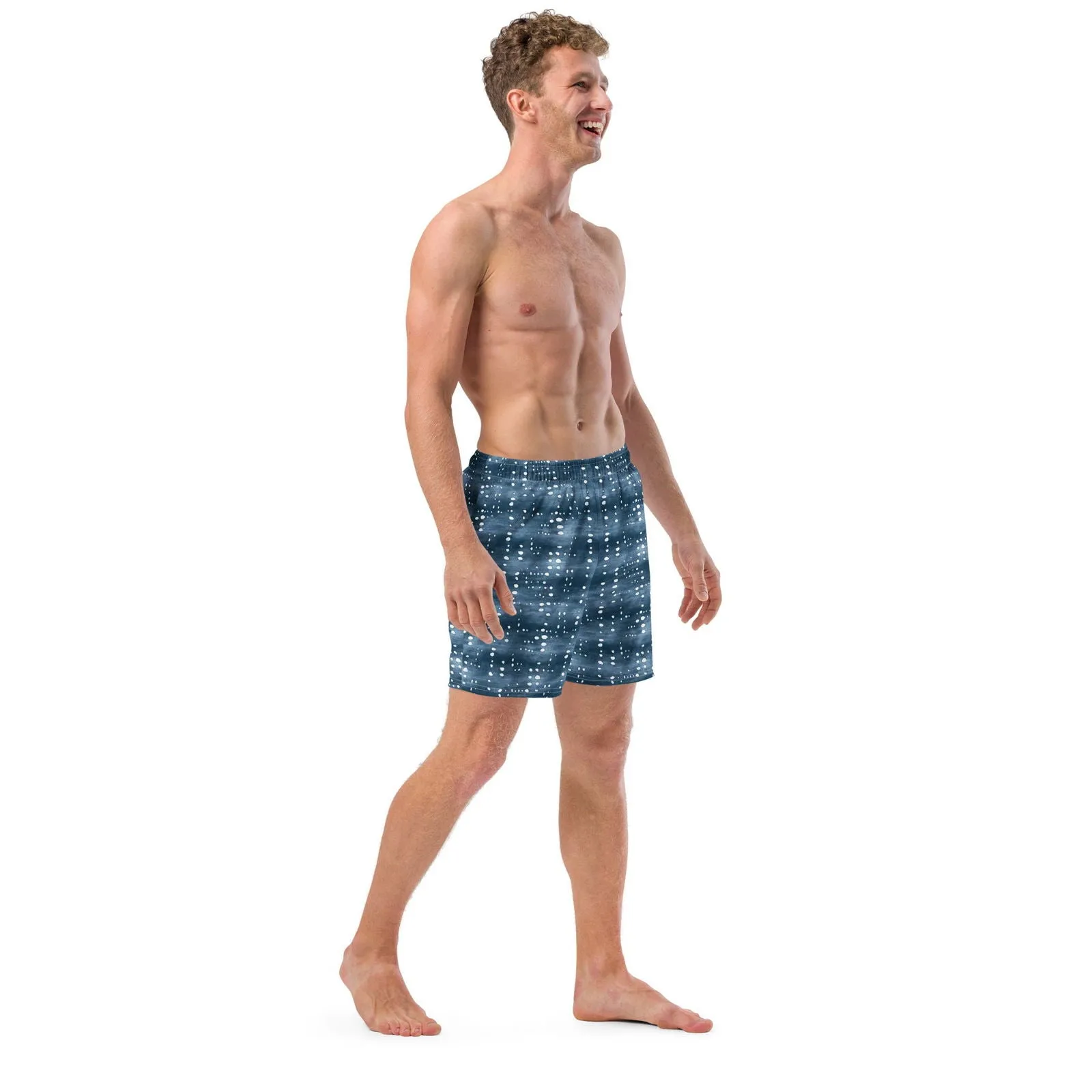 Whale Shark Print Men's Swim Trunks