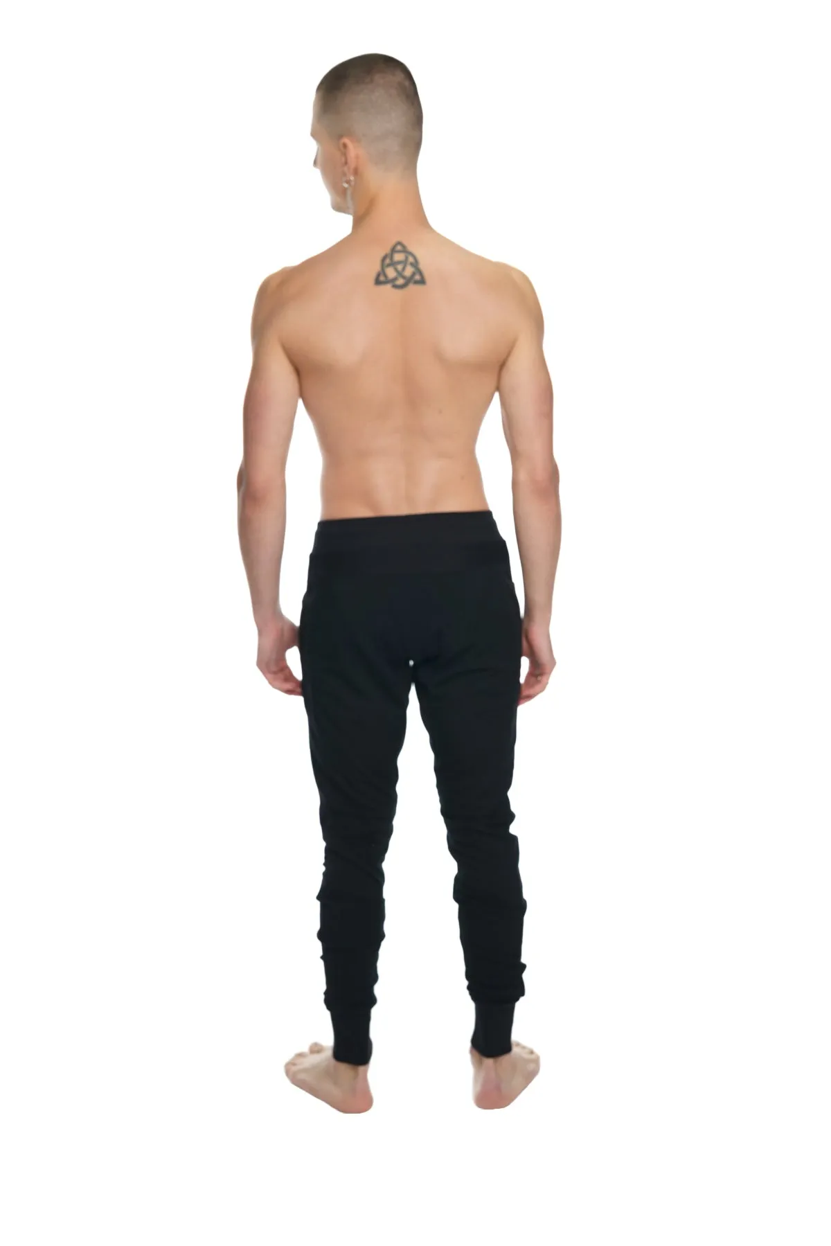 **Winter Edition** Luxury-Fleece Long Cuffed Jogger & Yoga Sweat Pants (Black)