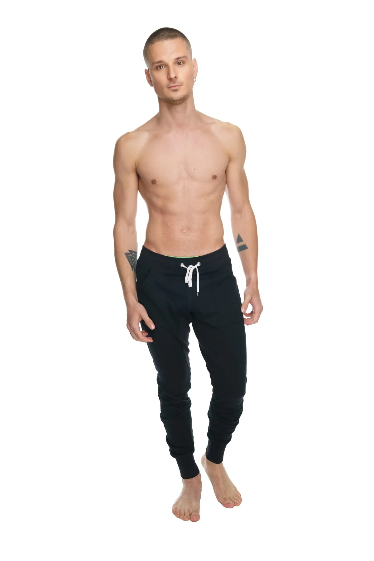 **Winter Edition** Luxury-Fleece Long Cuffed Jogger & Yoga Sweat Pants (Black)