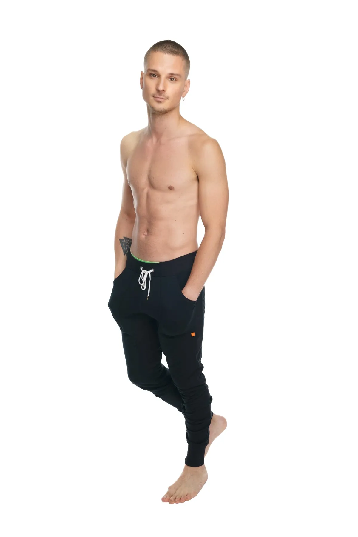 **Winter Edition** Luxury-Fleece Long Cuffed Jogger & Yoga Sweat Pants (Black)