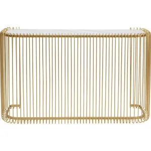 Wire Gold Glass Marble Console