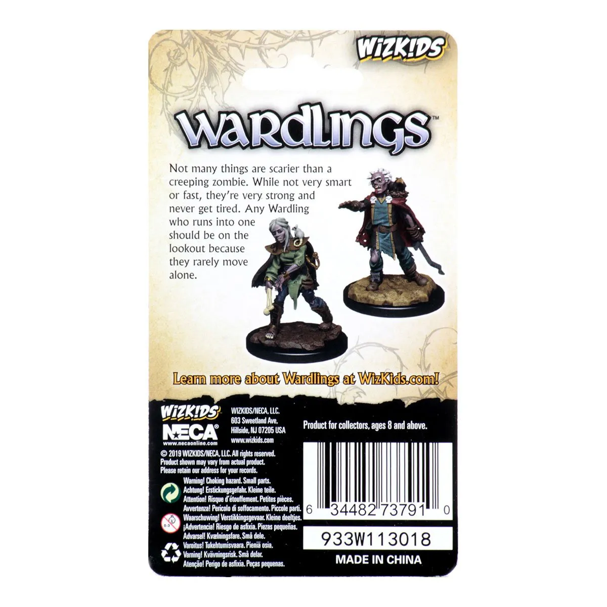 WizKids Wardlings Painted RPG Figures: Zombie (Male) & Zombie (Female)