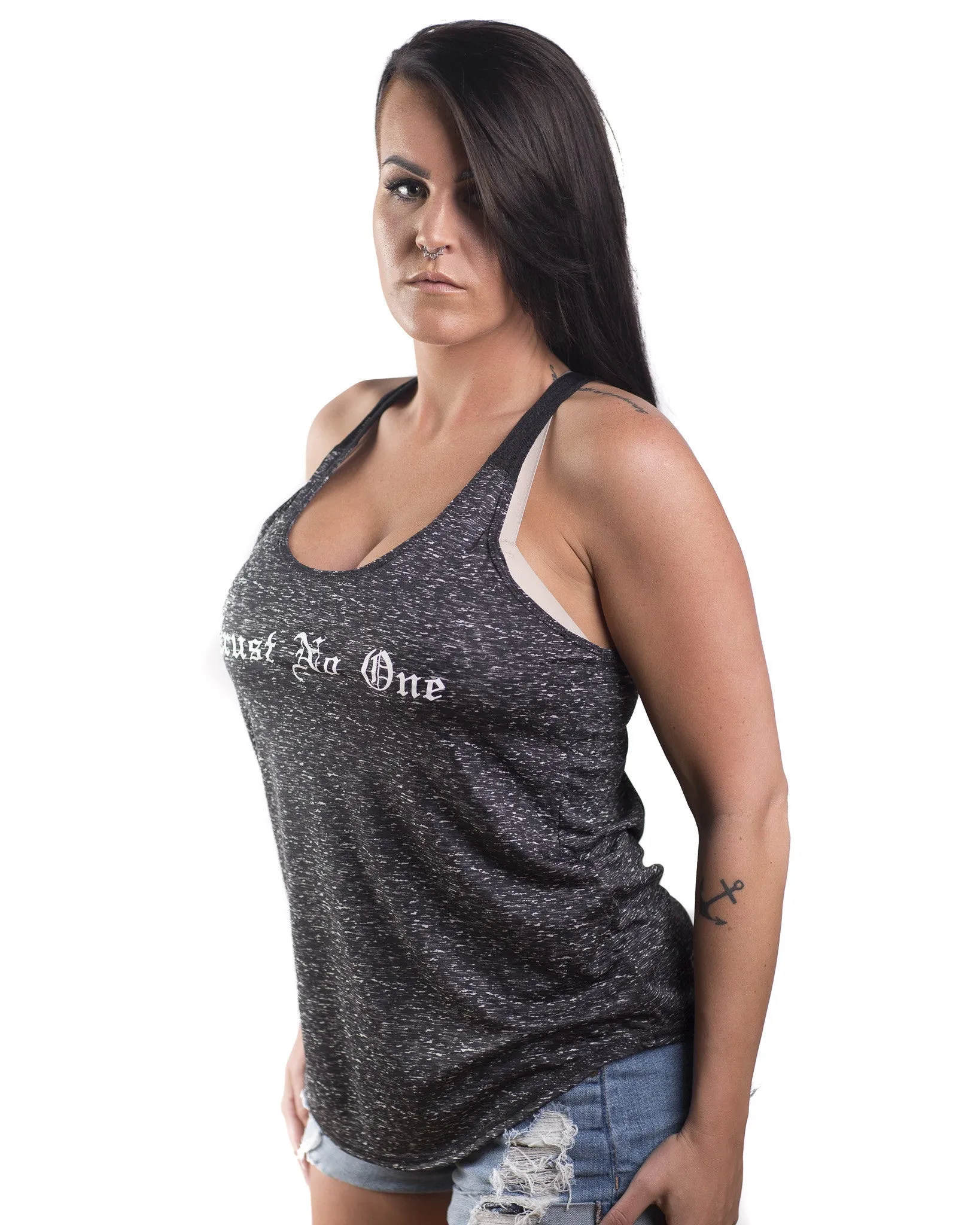 Women's Space Dye Tank Top - Black