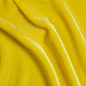 Yellow Stretch Velvet Apparel Spandex Fabric