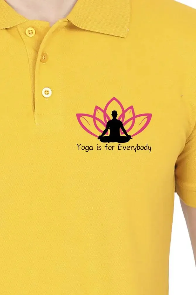 Yoga is for Everybody Polo Half Sleeve T-Shirt