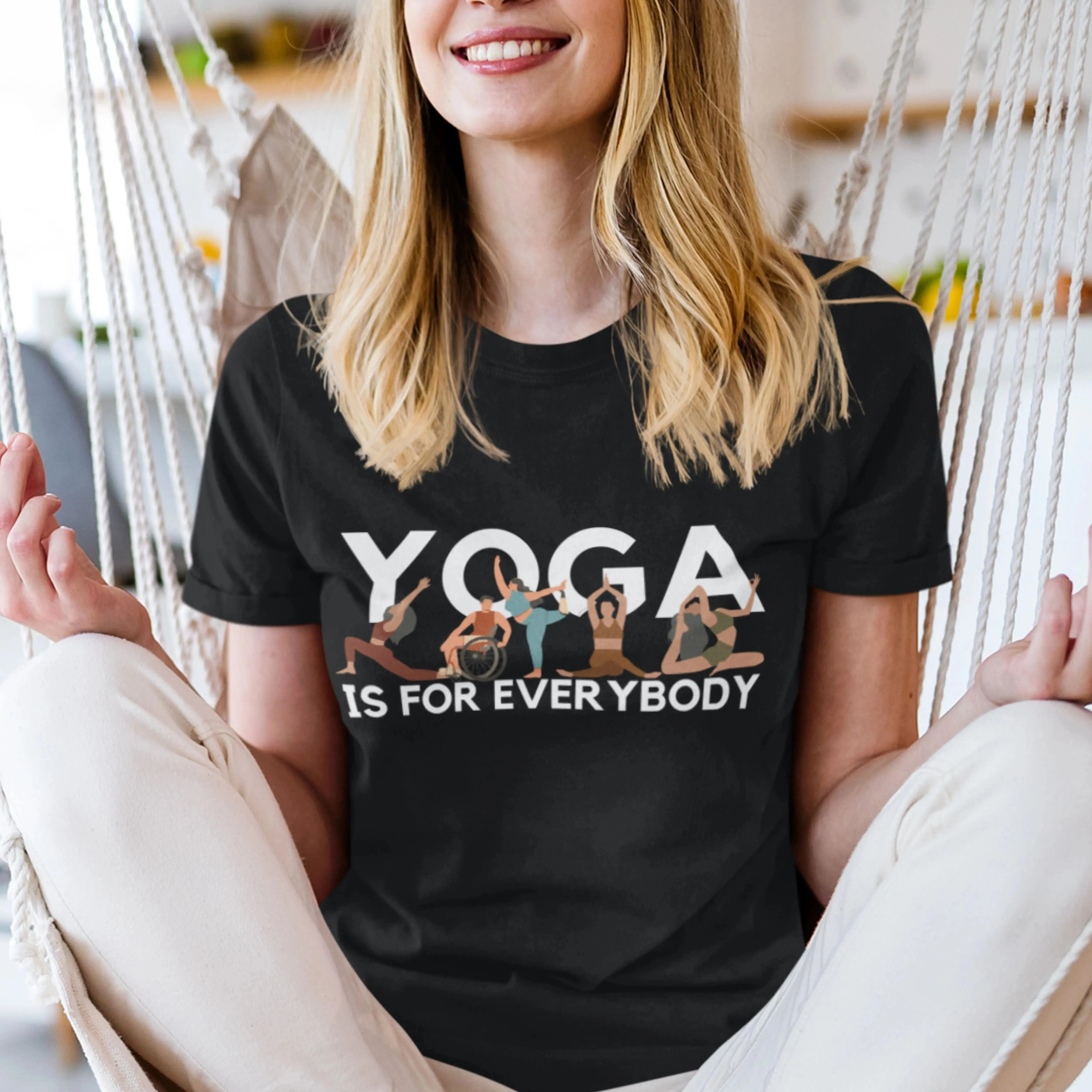 Yoga is for Everybody Round Neck Half Sleeve Classic T-Shirt